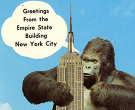 king kong postcard